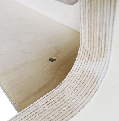 Close-up of the Animation Stage showing the clamping piece and hole for securing it to a table or legs. This ensures a stable surface on which to animate.