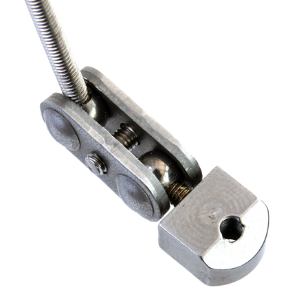 Stop Motion Armature foot with a toe joint and threaded tie-down. Used in the Animation Supplies Professional Armature.