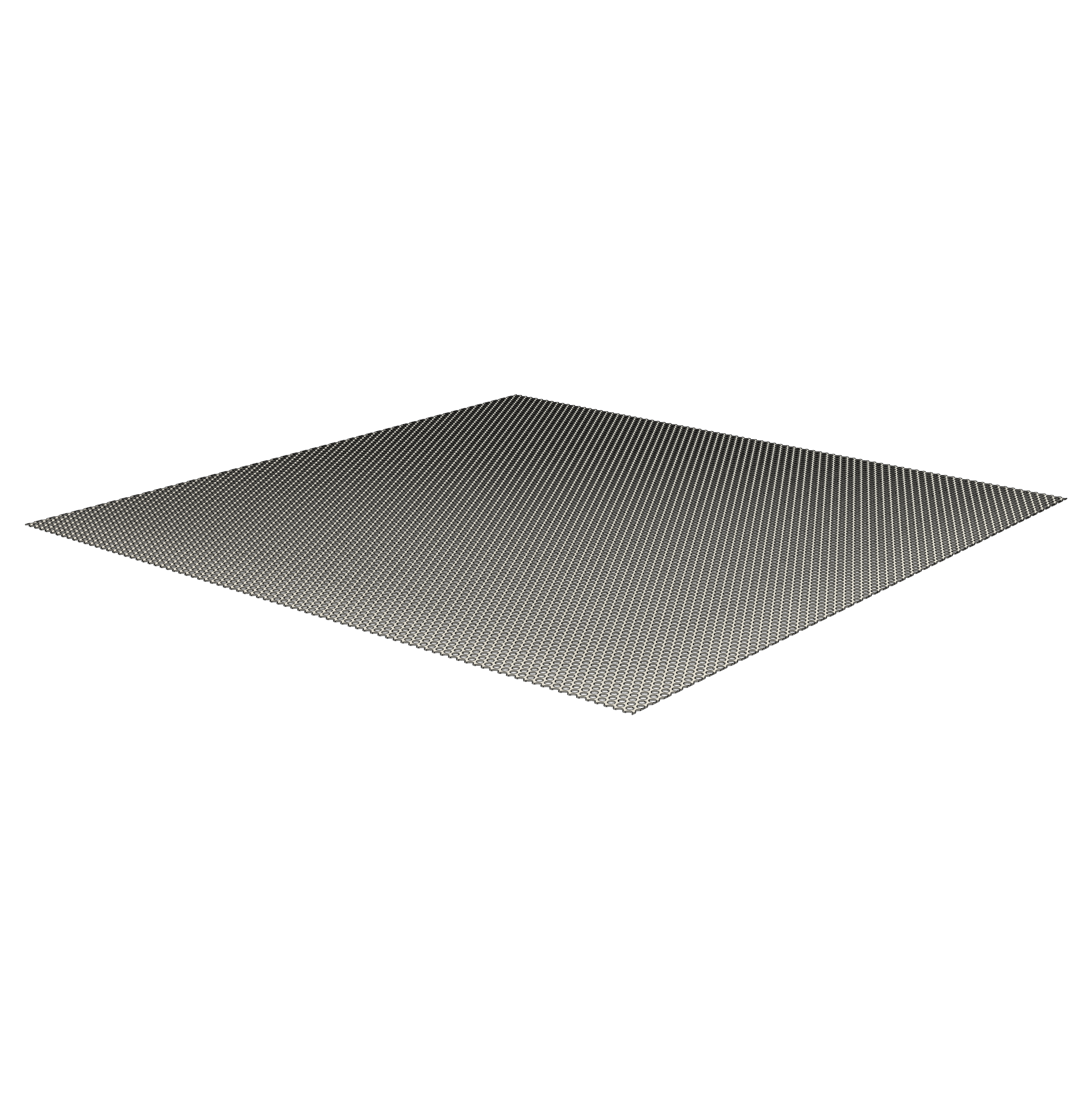 Galvanised Perforated Steel Sheet. 5mm holes, 600mm x 600mm x 1mm.