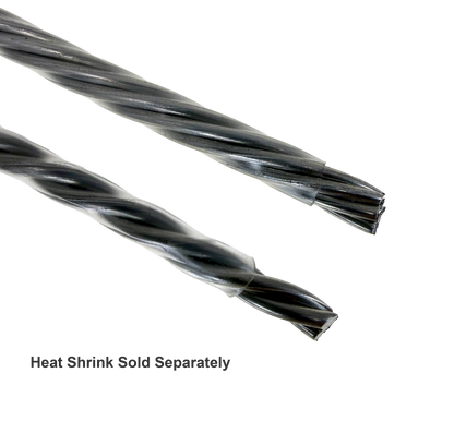 Activated heat shrink tubing offers protection to twisted animation wire.