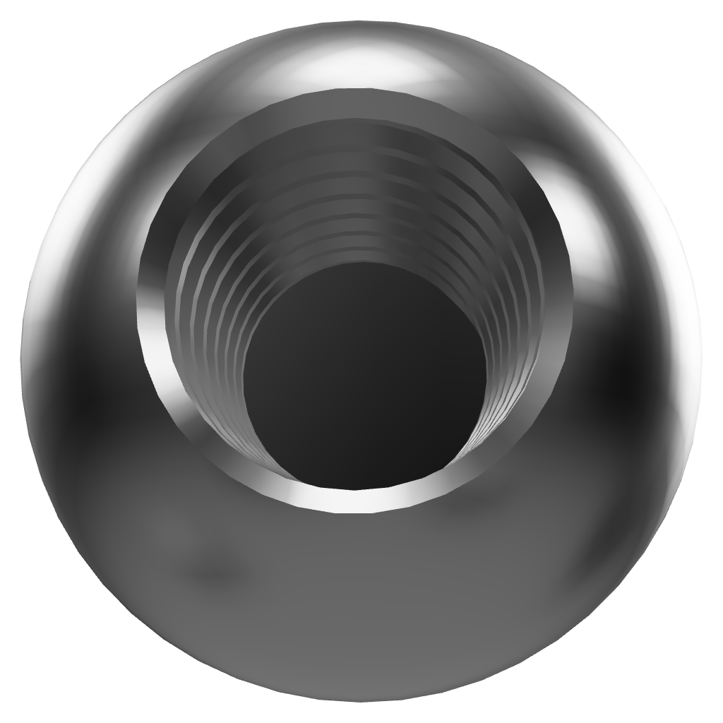 M3 Threaded 6mm Ball 3D Model