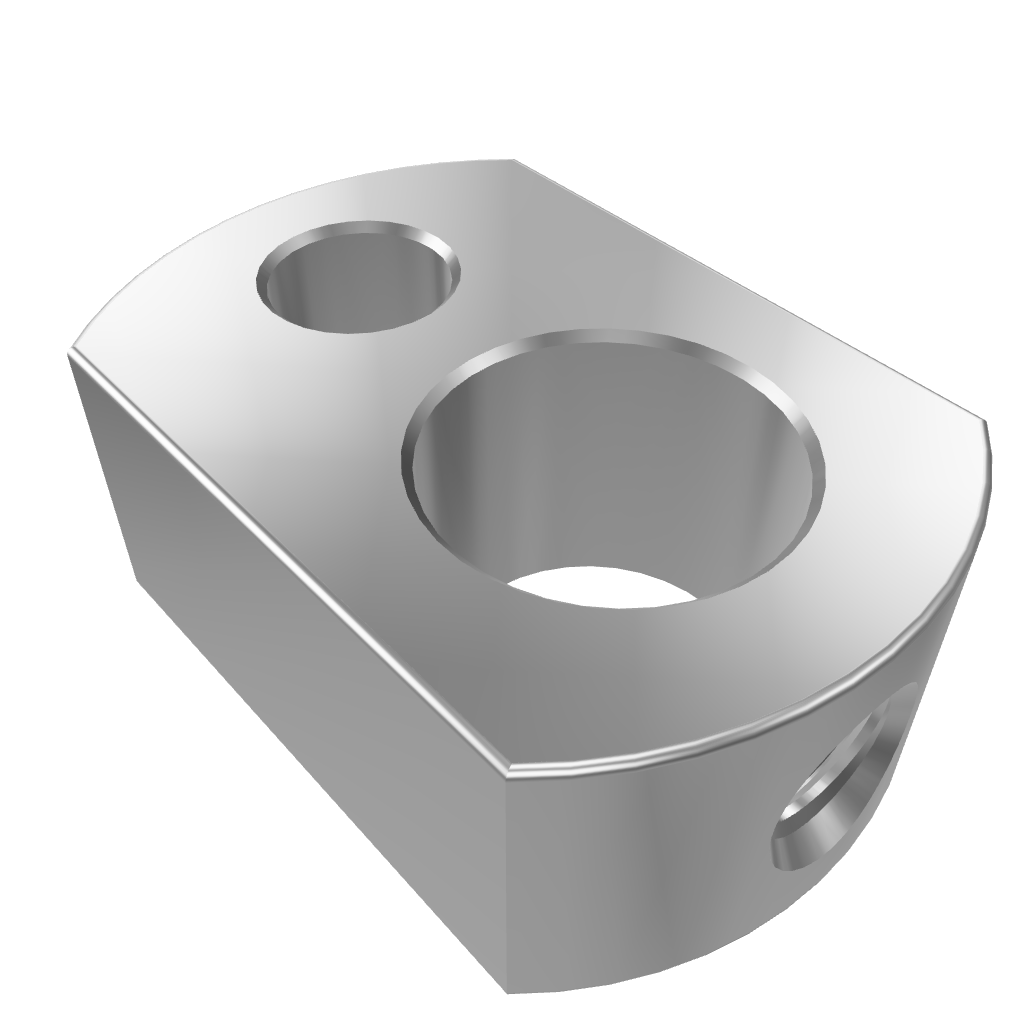 Aluminium Armature Foot Component 3D Model