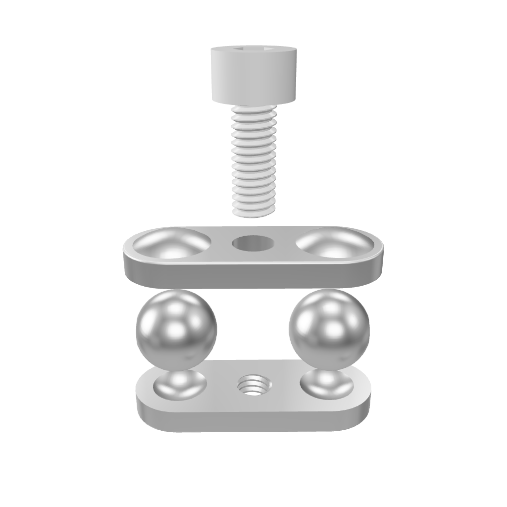 3D Model of the components for the ProPlus 8mm Armature Joint.