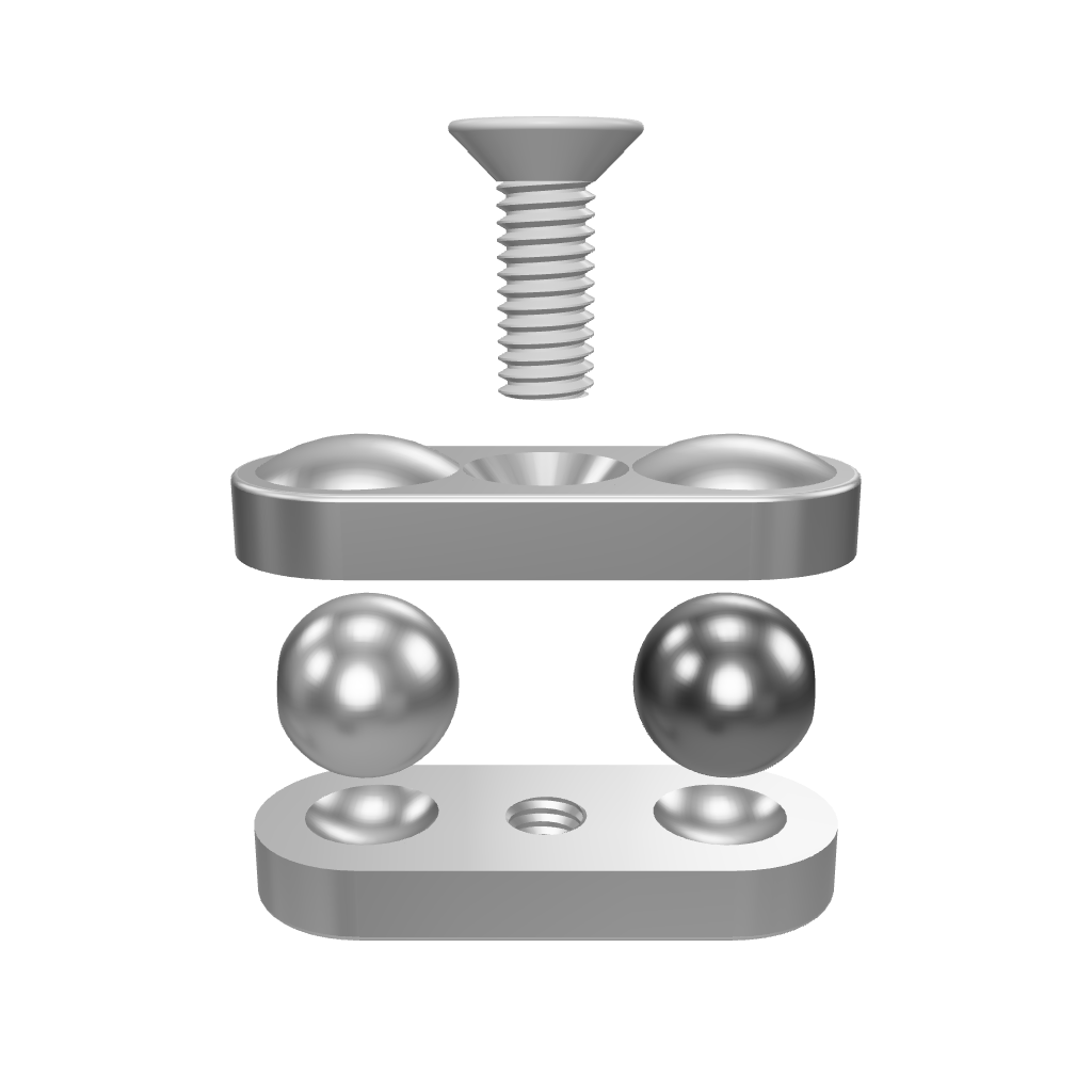 3D Model of the components for a Professional Animation Armature Joint