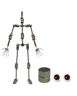 Animation Supplies Bundle Deal - Standard Armature Kit, Standard Tie-Down Magnets and Brown Acrylic Eyes