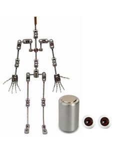 Animation Supplies Bundle Deal - ProPlus Armature Kit, Professional Tie-Down Magnet and Brown Acrylic Eyes