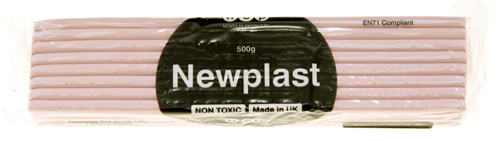 Plasticine Alternative 500gm Newplast Peach 10pk Non Toxic 
